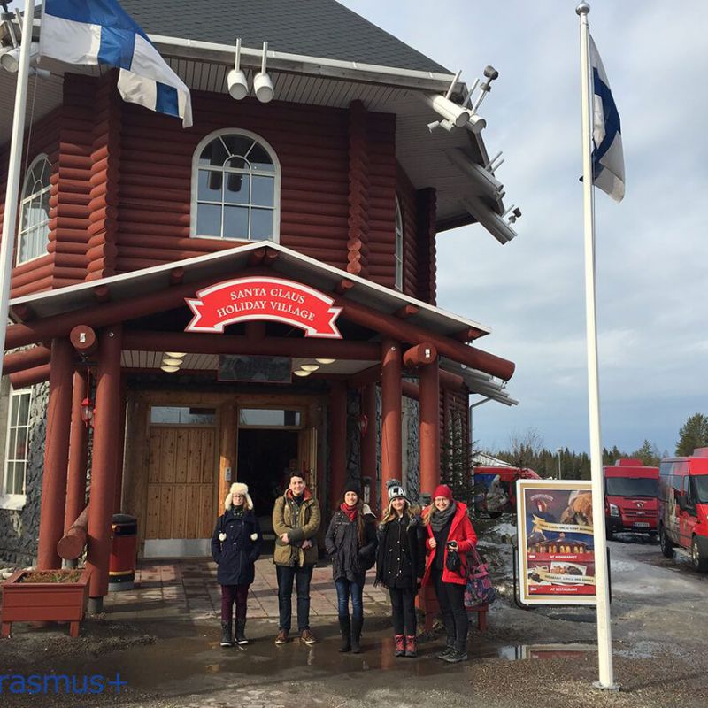 Brahe Erasmus students visiting Santa's Village 